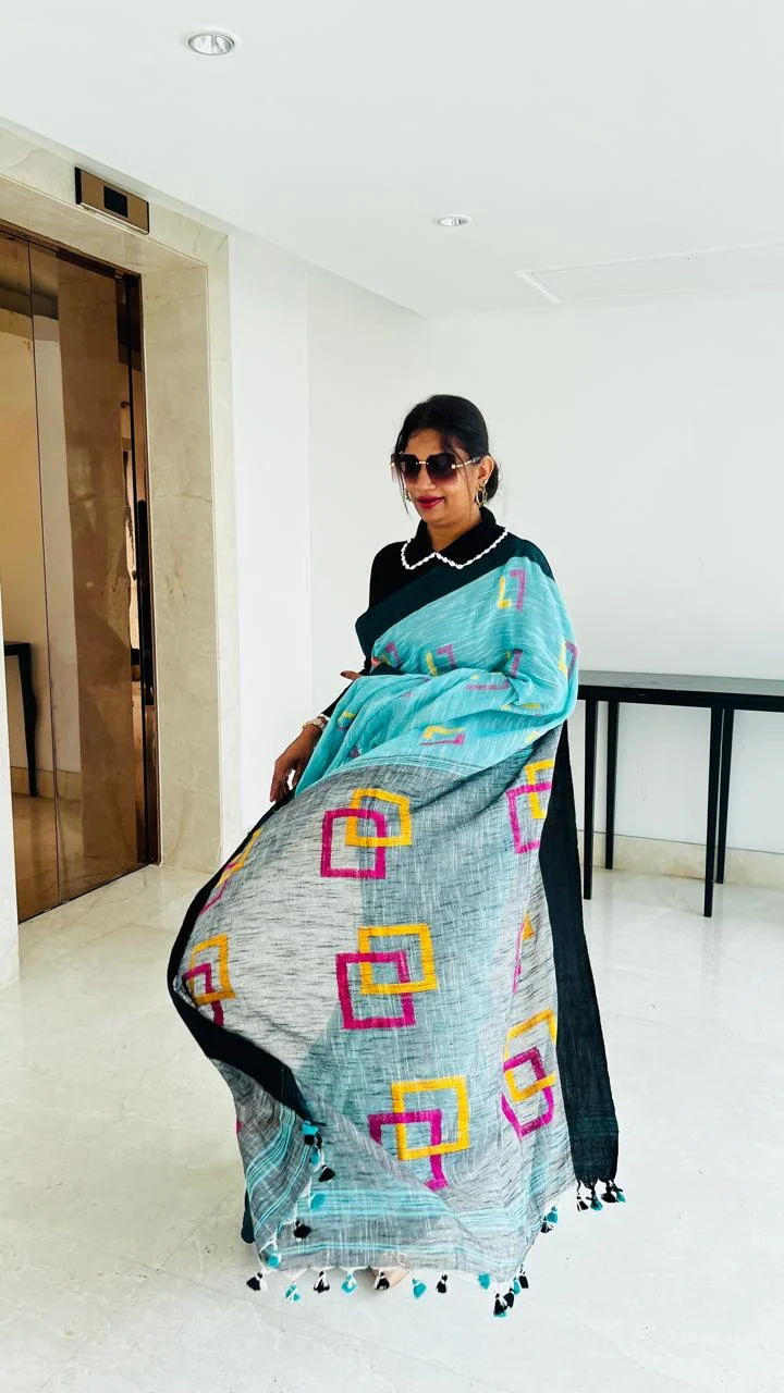 Linen Cotton Saree
